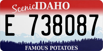 ID license plate E738087