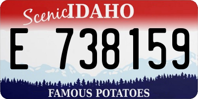 ID license plate E738159