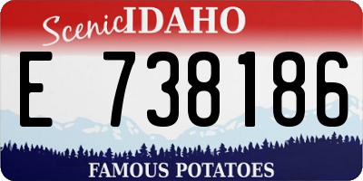 ID license plate E738186