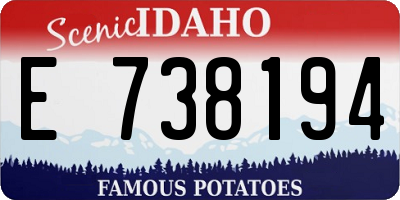 ID license plate E738194