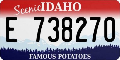 ID license plate E738270