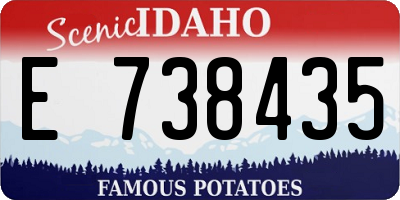 ID license plate E738435