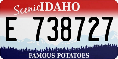 ID license plate E738727