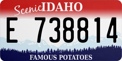 ID license plate E738814