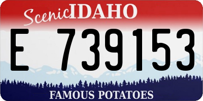 ID license plate E739153