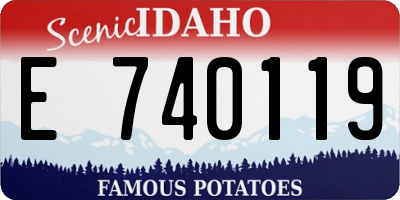 ID license plate E740119
