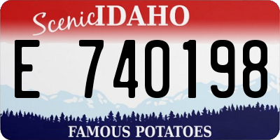 ID license plate E740198
