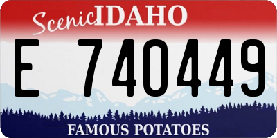 ID license plate E740449