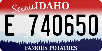 ID license plate E740650