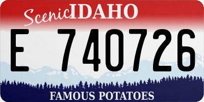 ID license plate E740726
