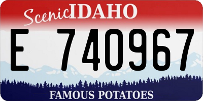 ID license plate E740967
