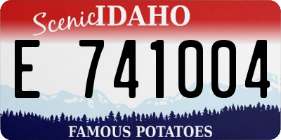 ID license plate E741004