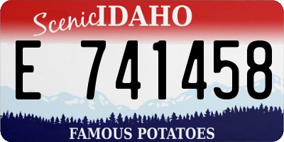ID license plate E741458