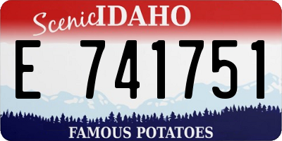 ID license plate E741751