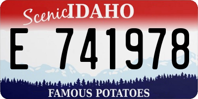 ID license plate E741978