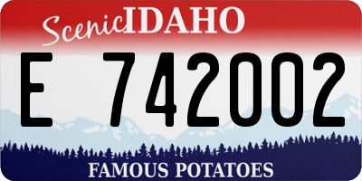 ID license plate E742002