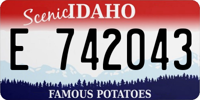 ID license plate E742043
