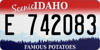 ID license plate E742083