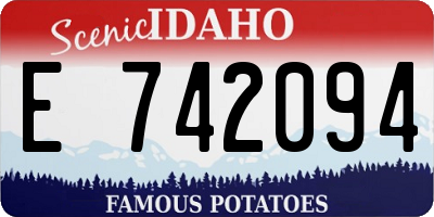 ID license plate E742094