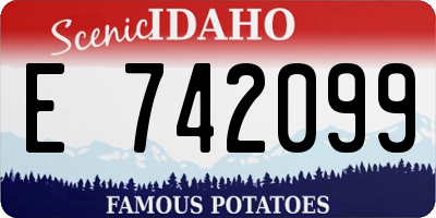 ID license plate E742099