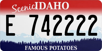 ID license plate E742222