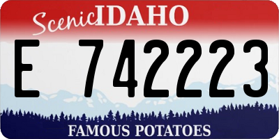 ID license plate E742223