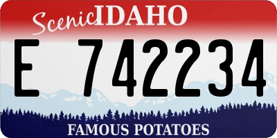 ID license plate E742234