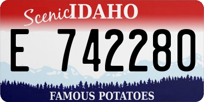 ID license plate E742280