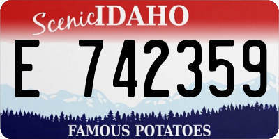 ID license plate E742359