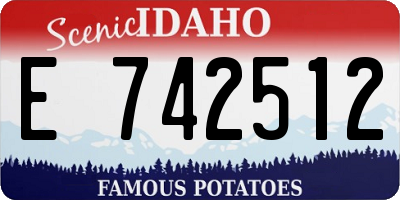 ID license plate E742512
