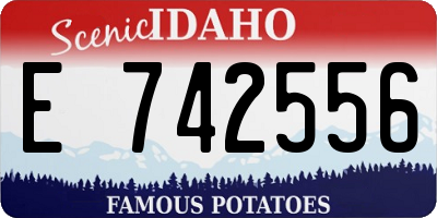 ID license plate E742556