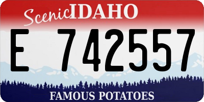 ID license plate E742557