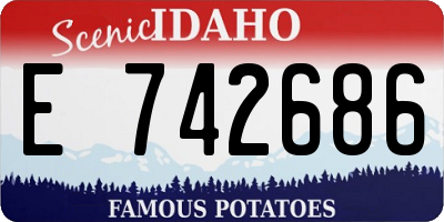 ID license plate E742686