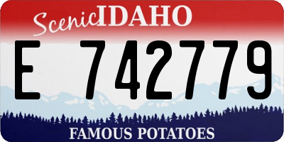 ID license plate E742779