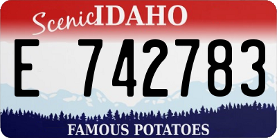 ID license plate E742783