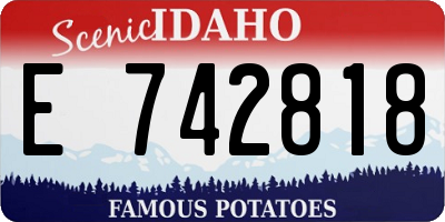 ID license plate E742818