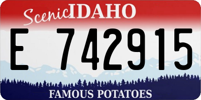 ID license plate E742915