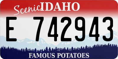 ID license plate E742943