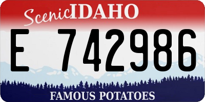 ID license plate E742986