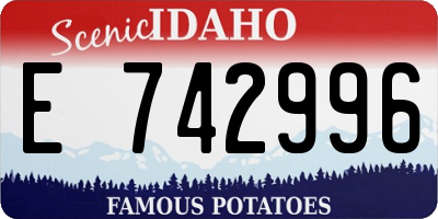 ID license plate E742996