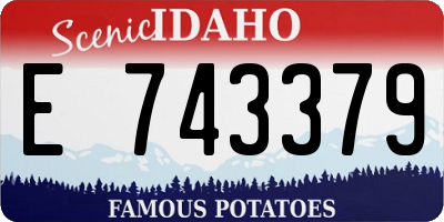 ID license plate E743379
