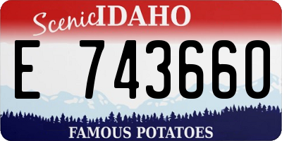 ID license plate E743660