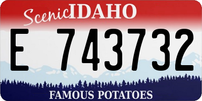 ID license plate E743732