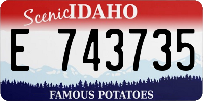 ID license plate E743735