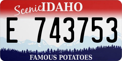 ID license plate E743753