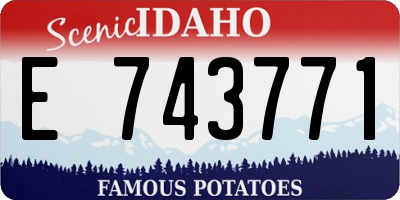 ID license plate E743771