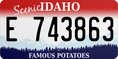 ID license plate E743863