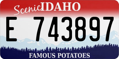 ID license plate E743897