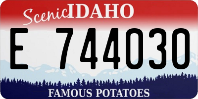 ID license plate E744030