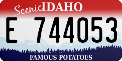 ID license plate E744053